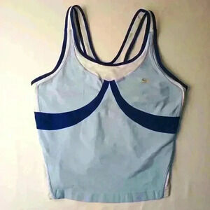Nike Dri-Fit Built In Bra Tank Women's Size L (12-14) Blue White